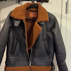 Black and Brown Leather Jacket